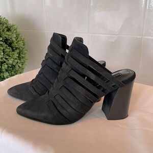 Steve Madden Black Suede Mule Shoes Size 8